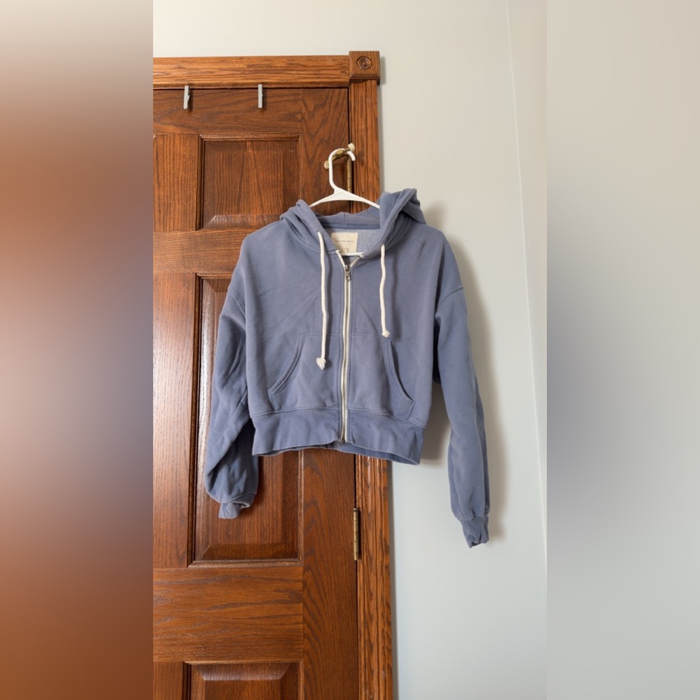 American Eagle Cropped Hoodie with Zipper